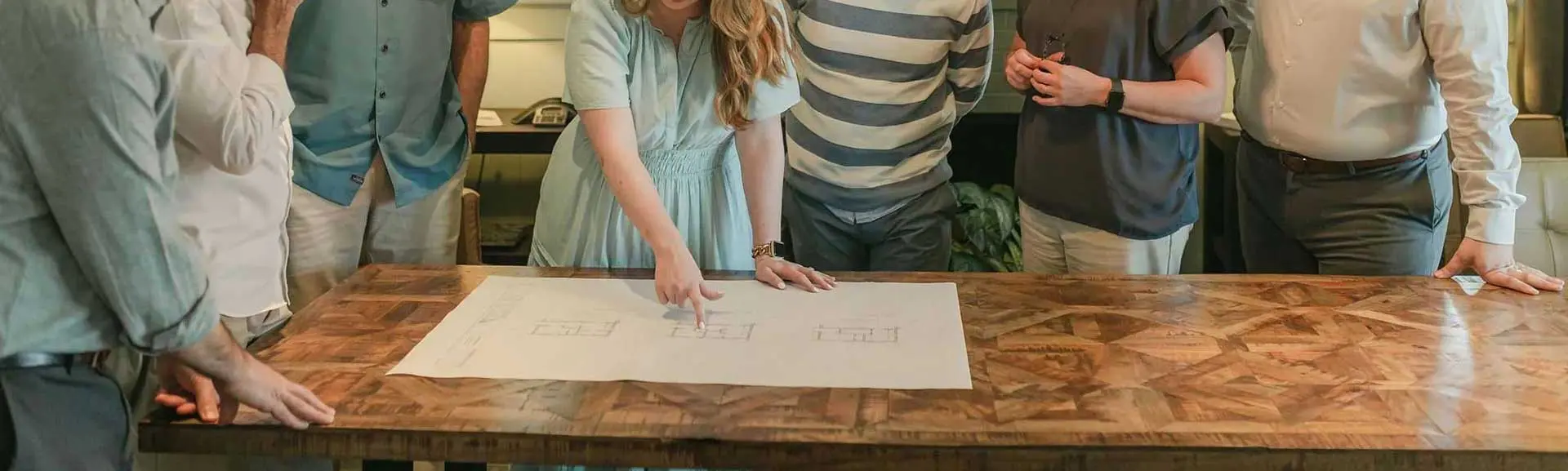The Herlong Architects + Interiors team at work in the studio.