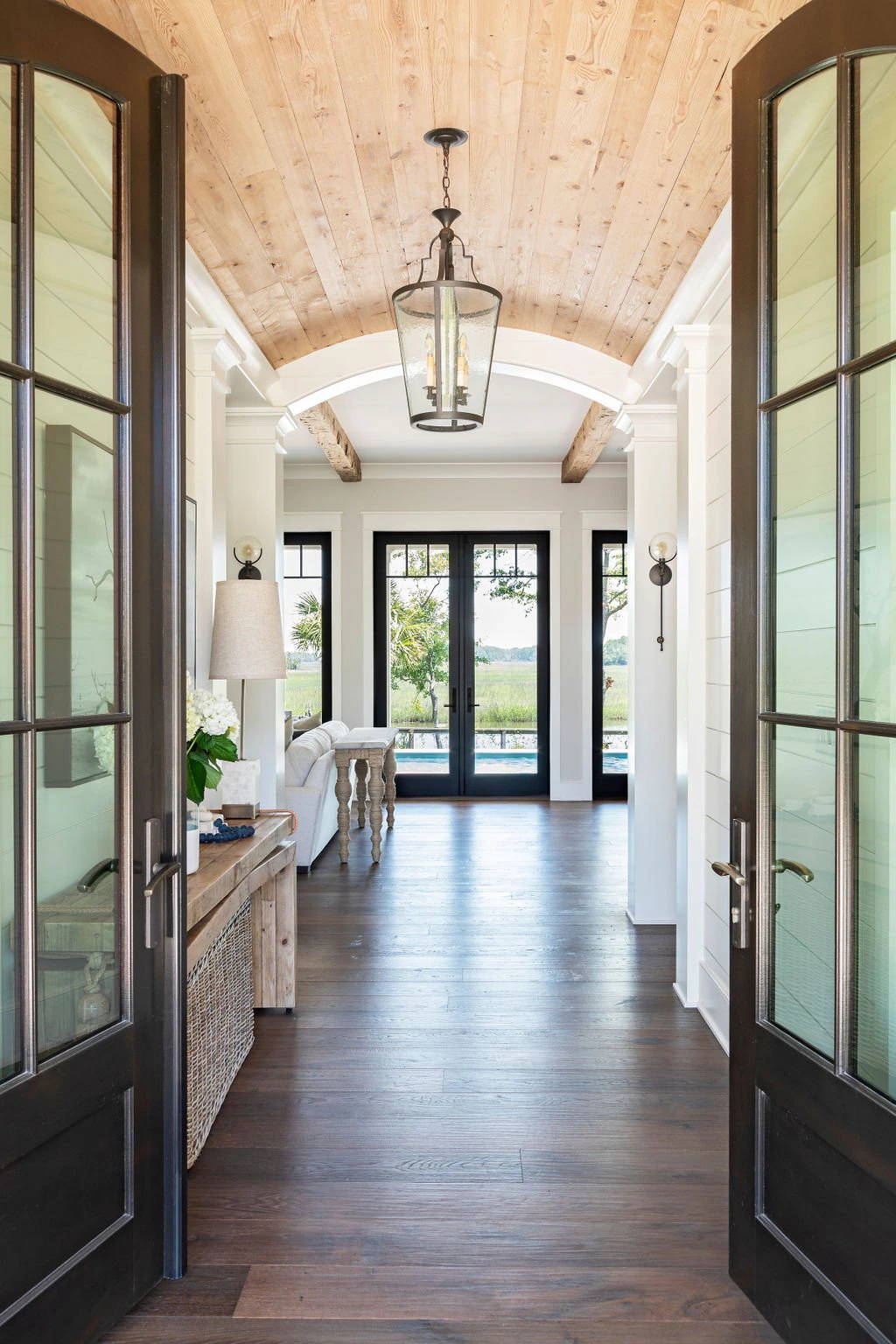 Entry and interior design of a Daniel Island home.