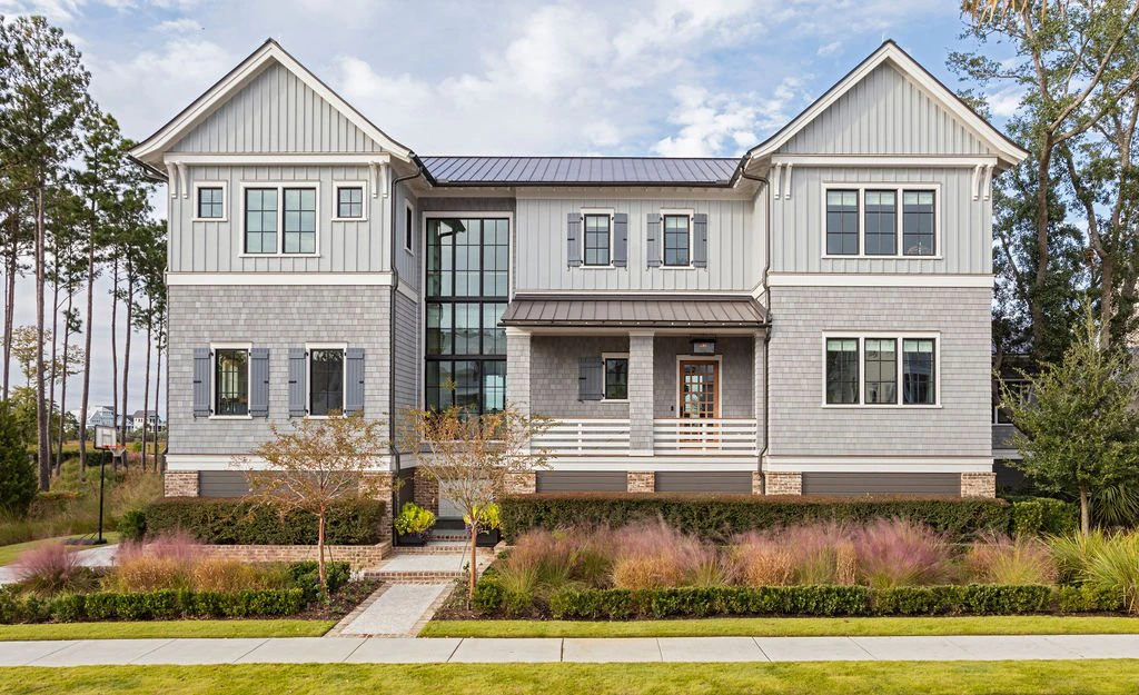 Front elevation of a Daniel Island home by Herlong Architects.
