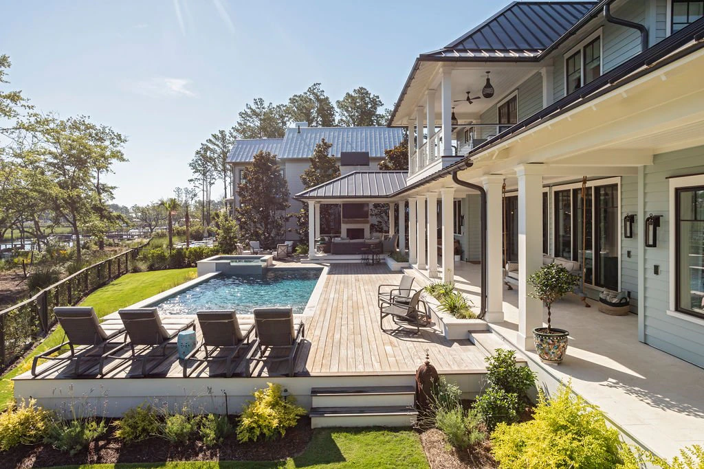 Layered porches on a Daniel Island residence by Herlong.