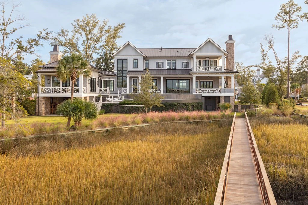 Porch view at a Daniel Island home by Herlong.