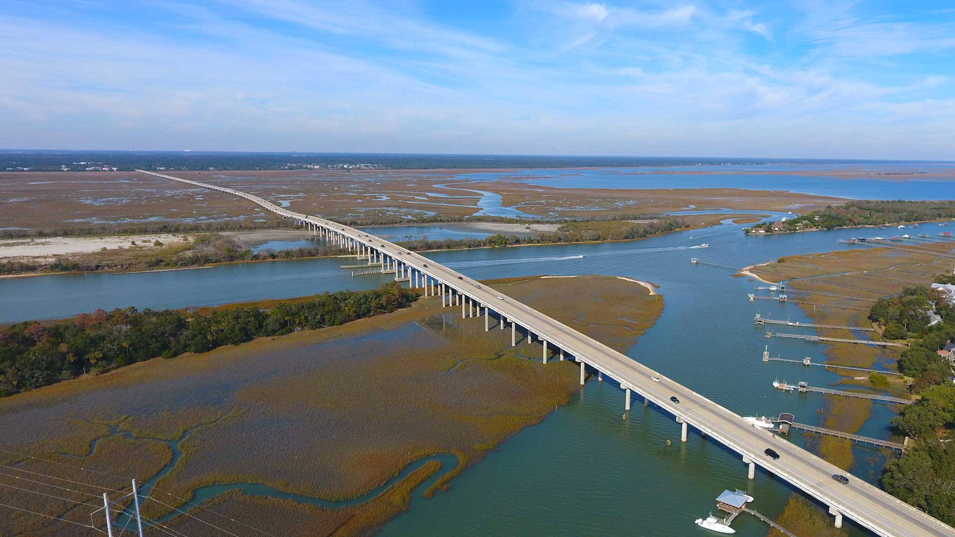 Aerial view of Isle of Palms, SC