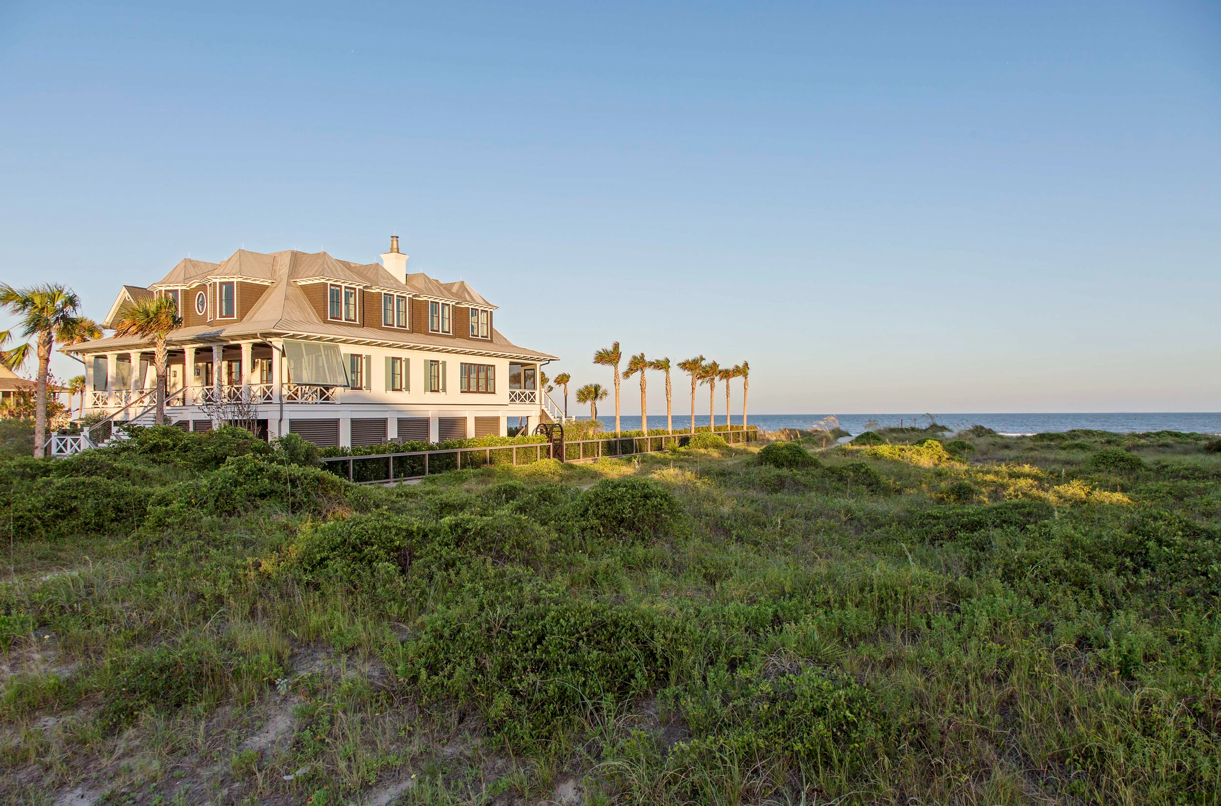 Cedar-shake exterior of an Isle of Palms home.