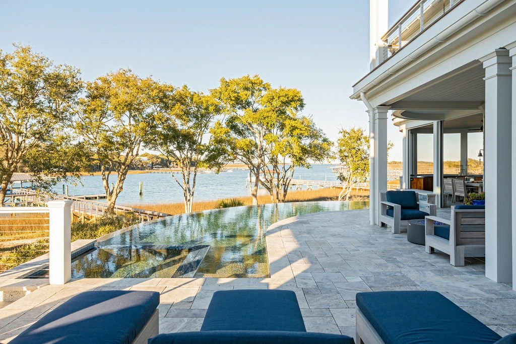 Intracoastal waterfront infinity pool, Isle of Palms.