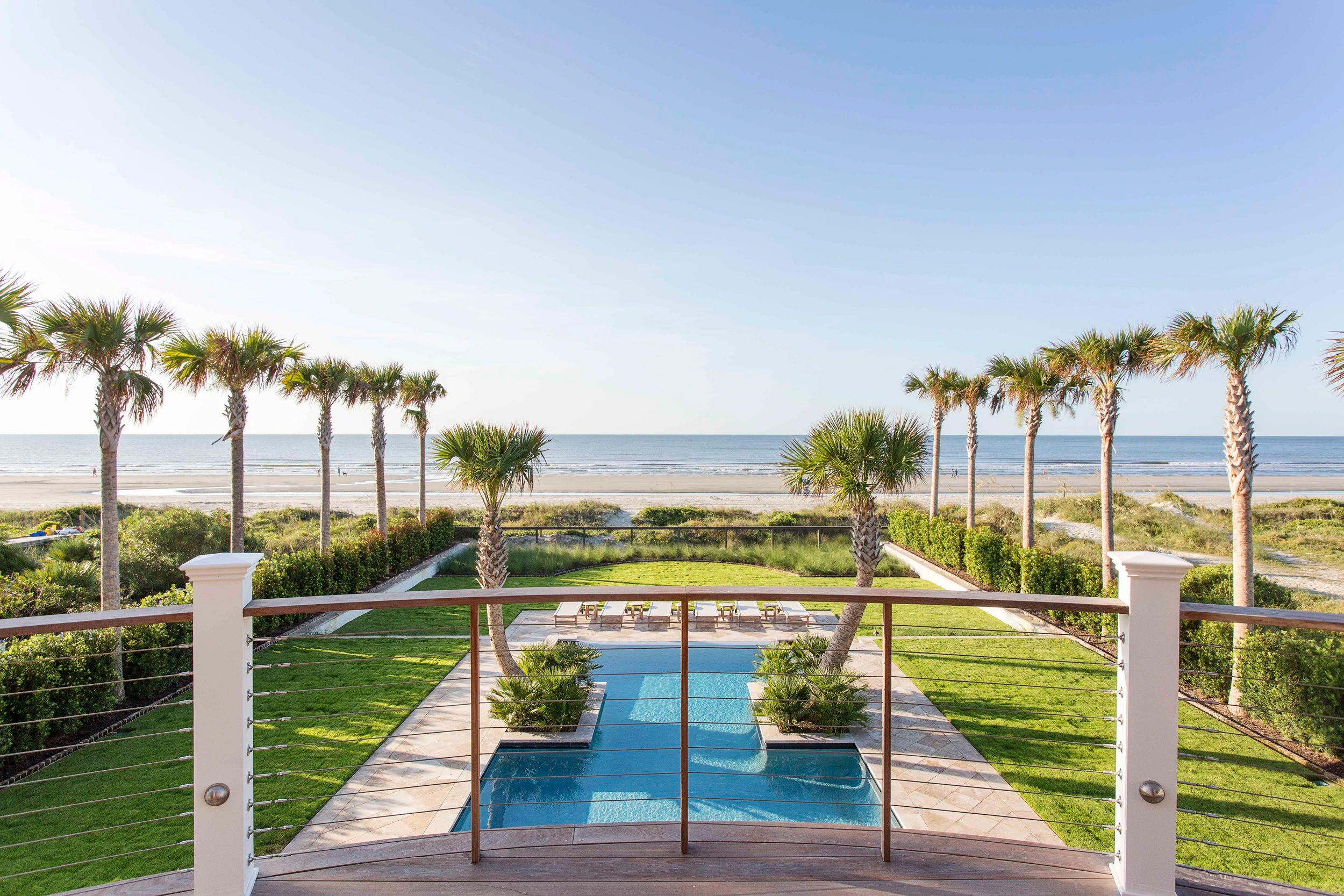 Oceanfront pool and outdoor living on Isle of Palms.